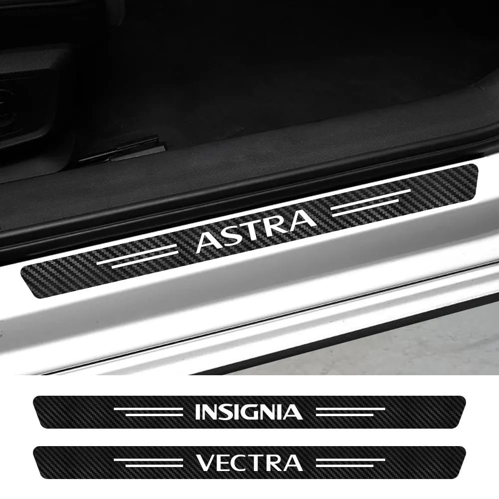 Autocollants de protection pour seuil de porte de voiture, pour Opel Vivaro Combo Meriva Adams Mokka Vectra Crossland X Insignia Astra opc Corsa Tigra