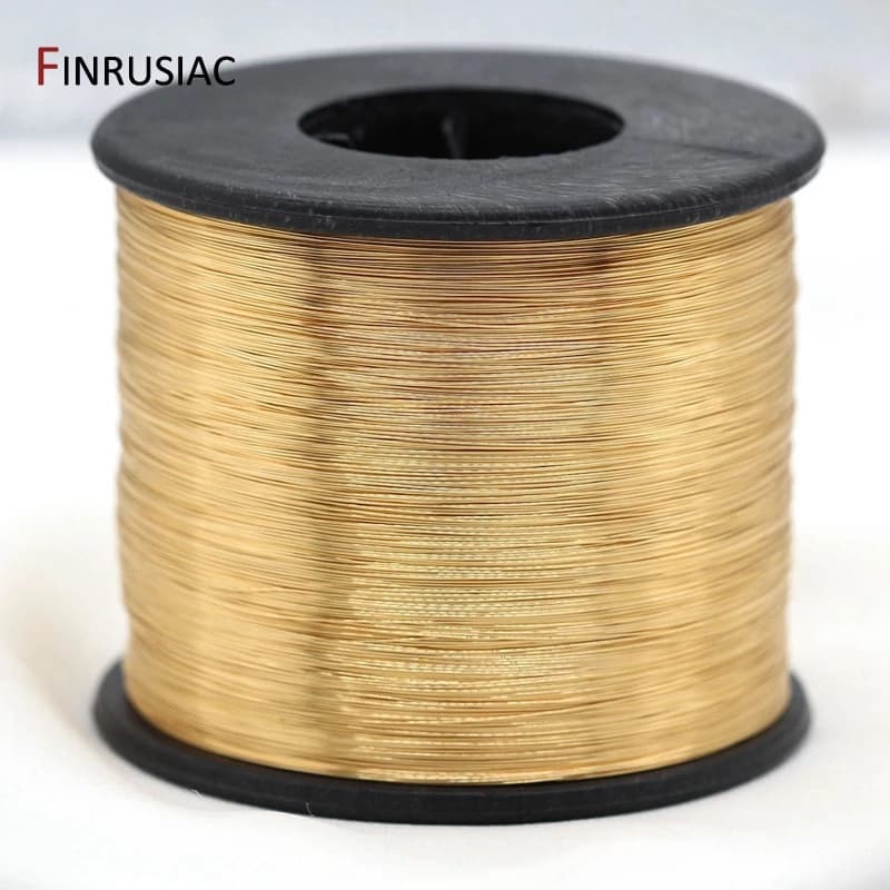 Fil de cuivre plaqué or véritable de 5 mètres, accessoires de bijoux DIY, fil métallique de 0.3/0.4/0.5/0.6mm pour la fabrication de bijoux