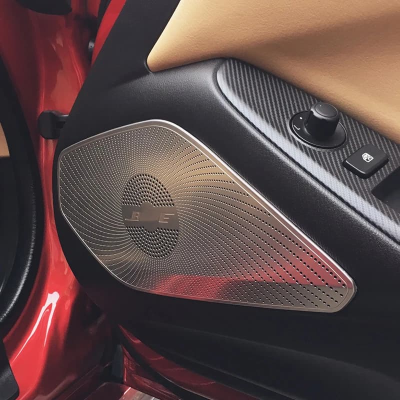 Accessoires de voiture : Cadre décoratif sonore à paillettes pour haut-parleur de toit et de capot avant pour Mazda MX-5 RF MX5 ND 2016-2020