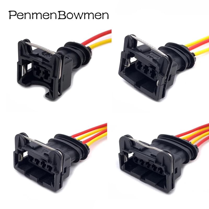 1 jeu de connecteurs de câbles électriques pour injecteur de carburant scellé de voiture à 2, 3, 4, 5 broches, faisceau de câbles, fiche 282191-1 282192-1 282193-1