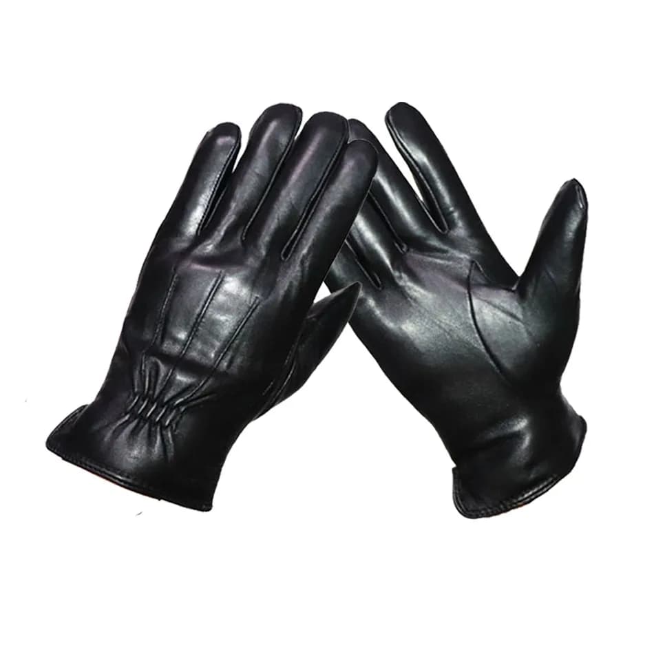 Gants en laine en cuir pour hommes et femmes, gants en peau de mouton résistants au froid et au chaud en hiver, gants en cuir à écran tactile, gants en fourrure véritable coupe-vent, nouvelle mode