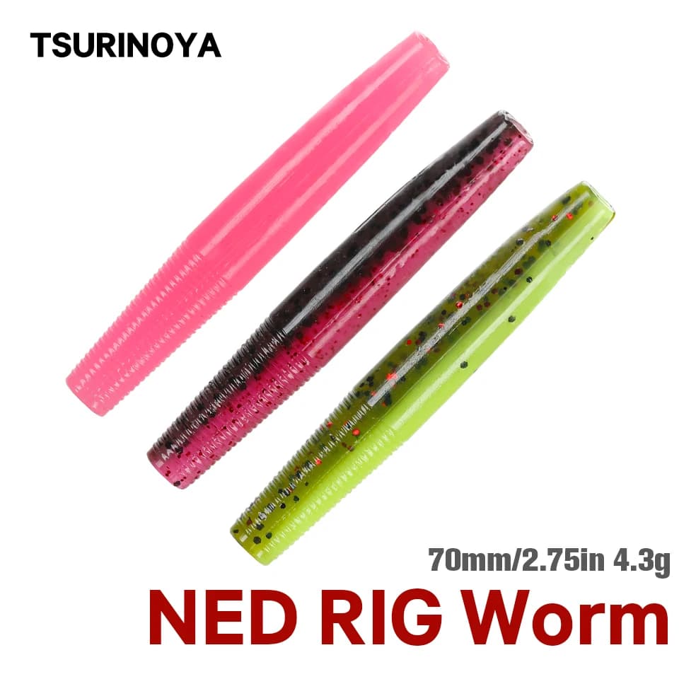 TSURINOYA-Appât souple flottant pour la pêche, leurre pour attraper des poissons tels que les carpes, les bars, 4.3g, 70mm, 10 pièces