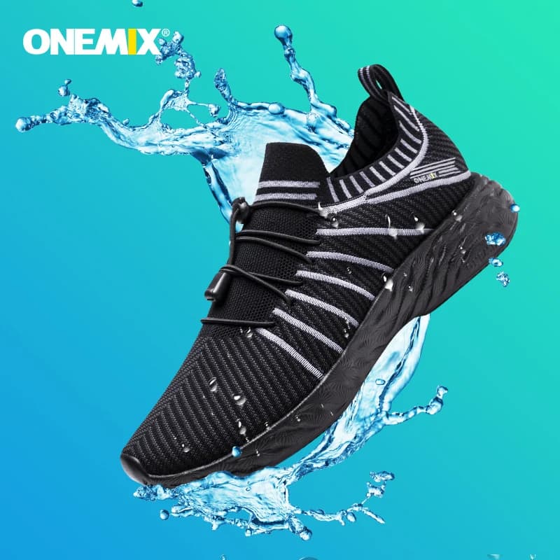 ONEMIX chaussures de course imperméables pour hommes respirant léger femmes formation marche baskets en plein air Trekking chaussures de sport à enfiler