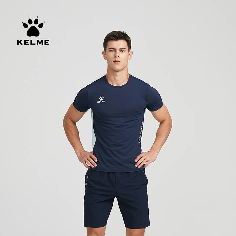 KELcloser-T-shirt de sport à manches courtes pour homme, vêtement de course, d'entraînement, d'exercice, de gym, à séchage rapid