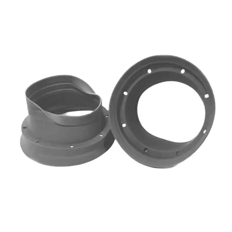 Couvercle étanche pour haut-parleur audio de voiture, anneaux d'adaptation de montage, joint en gel de pton, gris et noir, 6.5 ", 1 paire