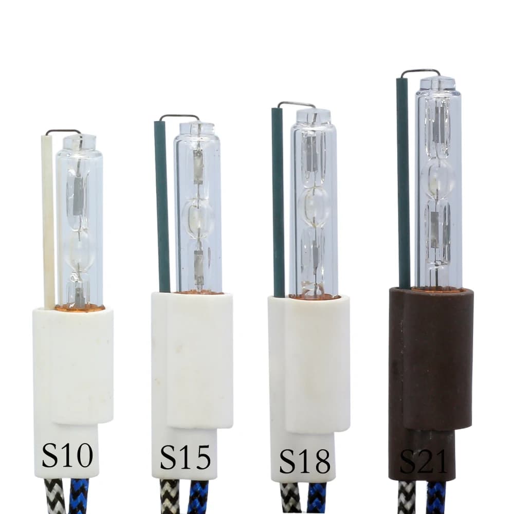 Ampoules HID Auto en Céramique AC 12V 55W S15 S18 D10 S21 10mm 18mm 15mm 21mm pour Phares à Lentille de Projecteur Bi-Xénon de 2,5 2,8 3,0 Pouces
