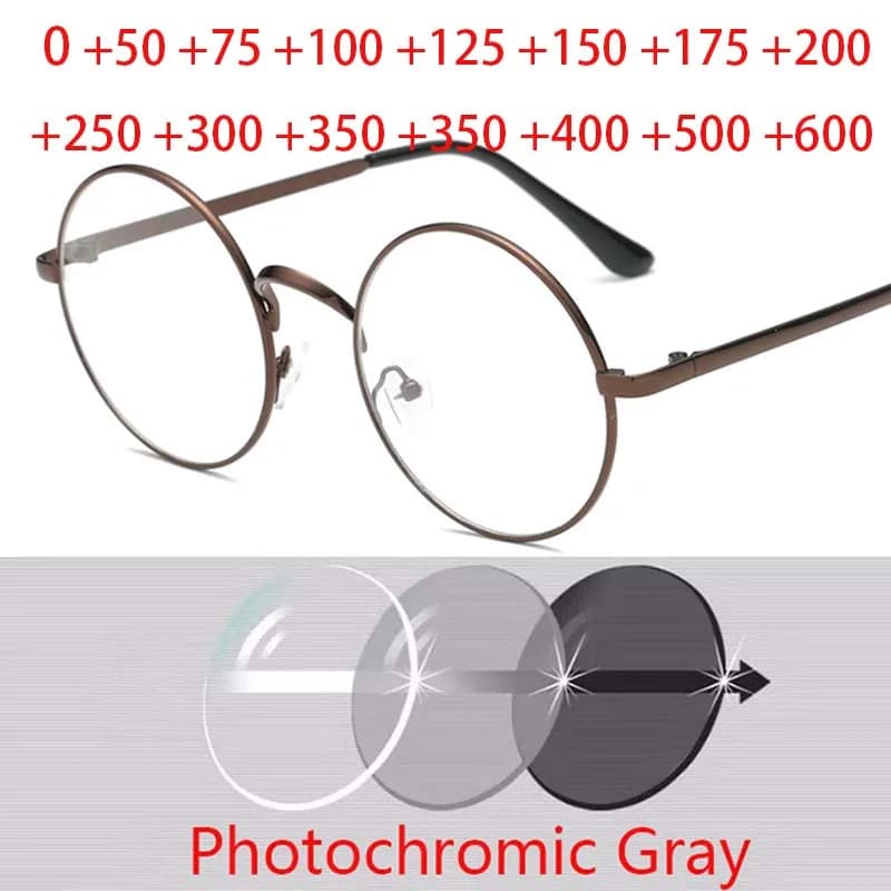 Hypermétropie dioptrie SPH +0.5 +1 +1.5 +2 +2.5 +3 +3.5 +4 +4.5 +5 +6 cadre rond 1.56 index vert lentille revêtue lunettes de lecture