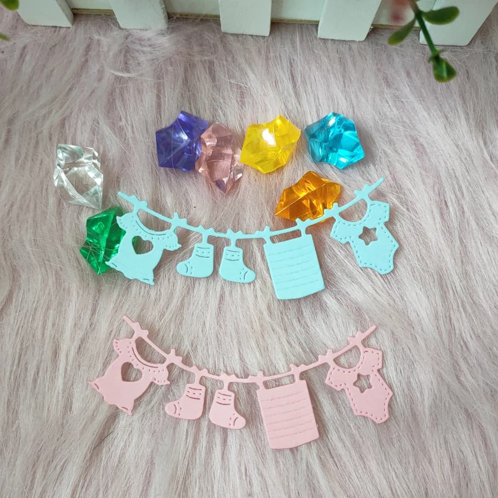 Cintres en métal pour vêtements de bébé, moule de découpe, motif de scrapbooking, gaufrage, bricolage, carte en papier artisanal, photo, 40% métal, nouveau