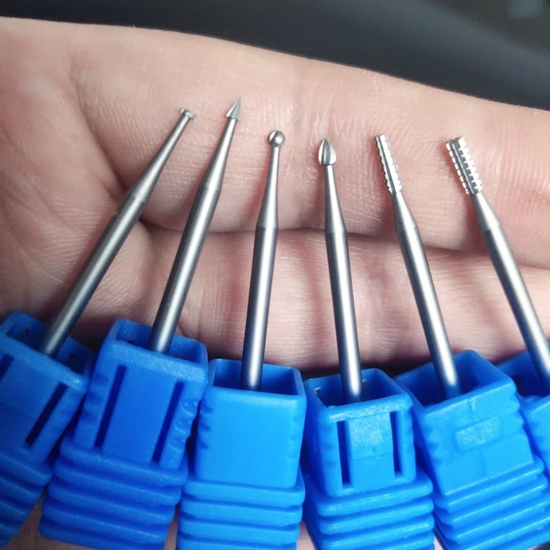 Foret à ongles en carbure de tungstène, fraise électrique, équipement de Machine de manucure, nettoyage des cuticules, bavure, accessoires de pédicure, outils