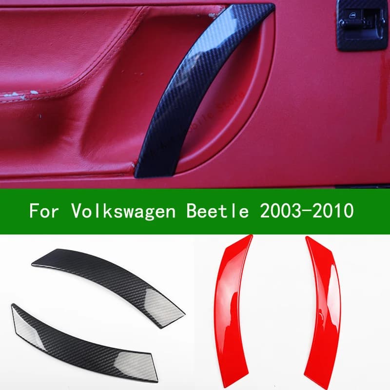 Protecteur de bol de poignée intérieure en fibre de carbone noire, poignée de main, revêtement Kiev illage intérieur, adapté pour volkMillenVW non autorisé le 2003-2010, 2005, 2009