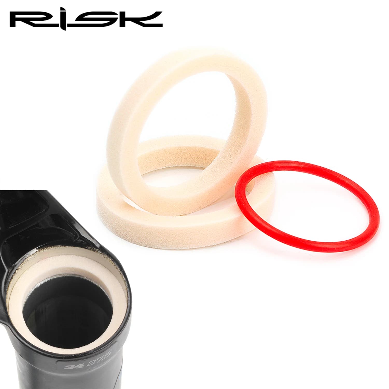 RISK Anneau d'étanchéité en mousse pour fourche de vélo de montagne, joint torique pour 32/34/35/36mm Fox Rockshox Manitou