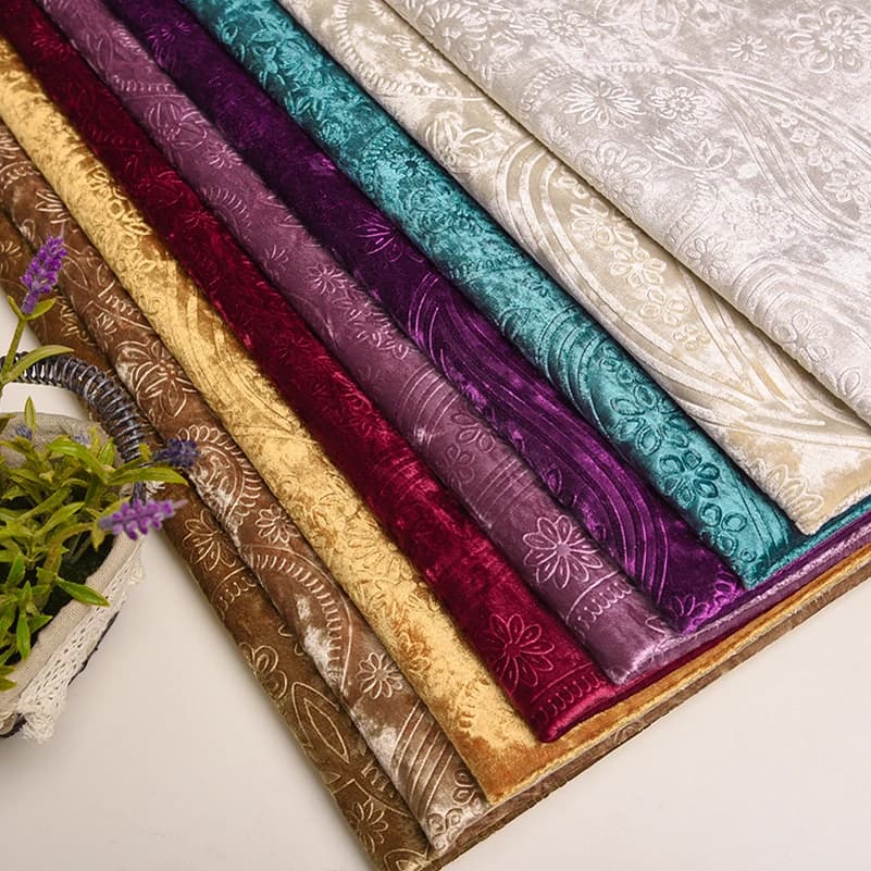 Tissu Solide en Velours Gaufré 3D de Haute Qualité, Accessoires de Décoration pour la Maison