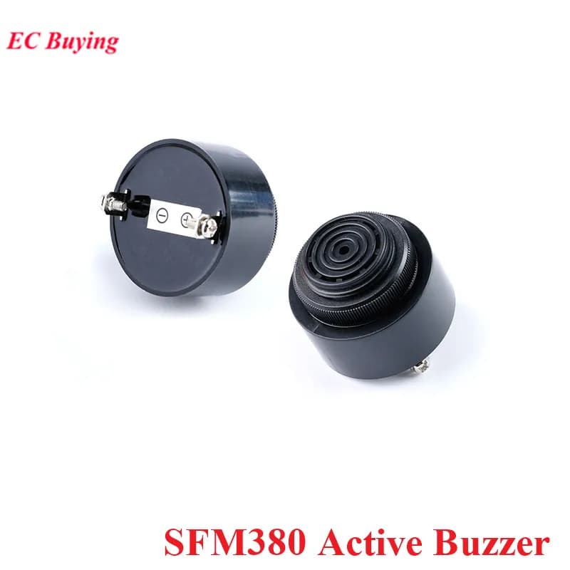 SFM380 4310 Buzzer actif 12V 24V, haut-parleur piézoélectrique DC, alarme sonore continue dédiée aux voitures