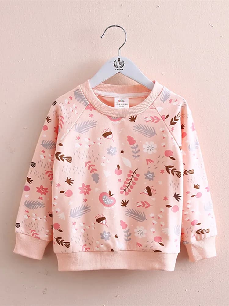 Sweat-shirt décontracté à manches longues et col rond pour bébé fille, mode automne printemps 2025, 2-4 5 6 7 8 9 10 ans