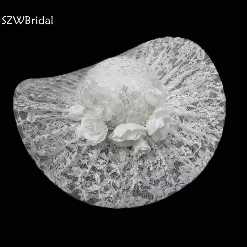 Nouveauté : Chapeaux de mariée en dentelle 2026, Tocado en dentelle Novia, Chapeaux de mariage pas chers, Voile pour mariée, Accessoires de mariage, Coiffes de mariée