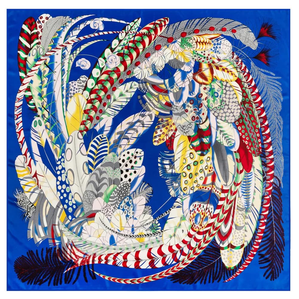 POBING-Foulard sergé pour femme, châle indien, imprimé plumes, étoles bandana, foulard hijab, écharpes carrées, enveloppes, 130cm