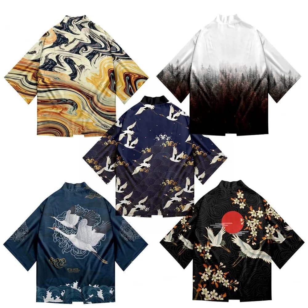 Kimono pour enfants de 3 à 14 ans, Costumes traditionnels japonais, mode pour garçons et filles, veste Cardigan Haori, vêtements de plage pour enfants, cape