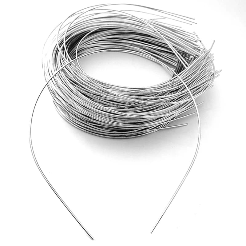 Jantes en fil d'acier inoxydable, 1.2/1.5mm, Base de bandeau pour couvre-chef à perles, bricolage de mariée, accessoires de fabrication de bijoux en perles, 10 pièces