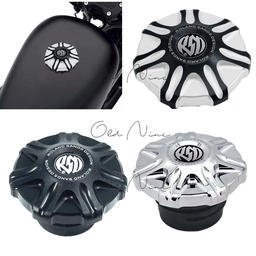 RSD-Bouchon de Carburant Ventilé Précieux pour Moto, Bouchon de Gaz Personnalisé pour Harley Sportster XL 883 1200 Touring Road King ocia Softail