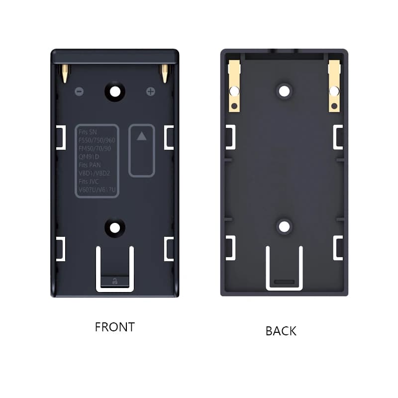 Plaque de montage de batterie F970 F550, pour bricolage, Plate-forme de caméra Dolly Track, alimentation électrique, bloc d'alimentation lumineux LED, curseur à distance dans le temps, NP-F970