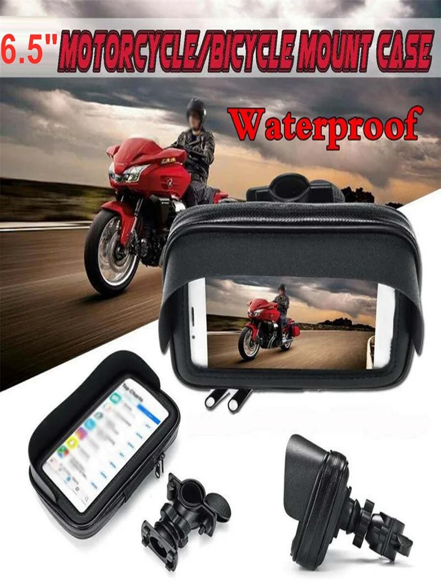 Support de guidon RL pour moto, sac de montage, étui GPS noir, étanche pour téléphone portable, anti-rayures, accessoires pratiques, 6.5"