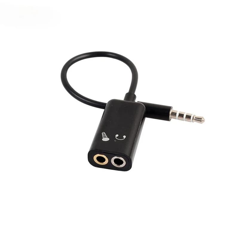 Adaptateur séparateur Audio 3.5mm mâle à 2 Jack femelles 3.5mm, connecteur AUX micro, convertisseur adaptateur de Microphone pour casque