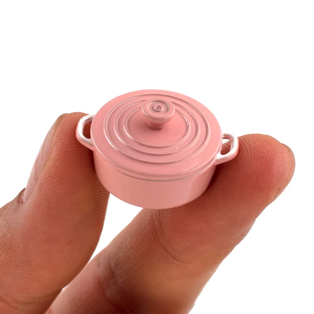 Accessoires miniatures pour maison de poupée 1/12, 1 pièce, Mini Pot à soupe, Simulation de meubles, ustensiles de cuisine pour décoration de la maison de poupée