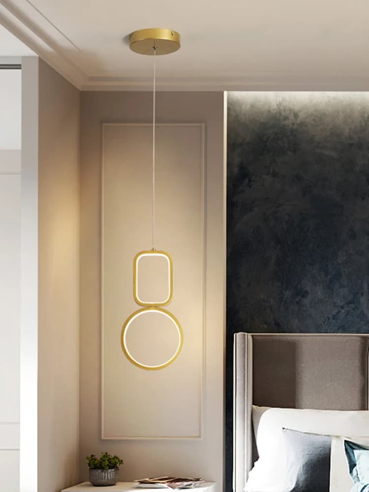 Lampe LED suspendue au design moderne, idéale pour une chambre à coucher, un salon, un couloir, une salle à manger, une cuisine, une Villa, un café, un bureau ou une salle à manger