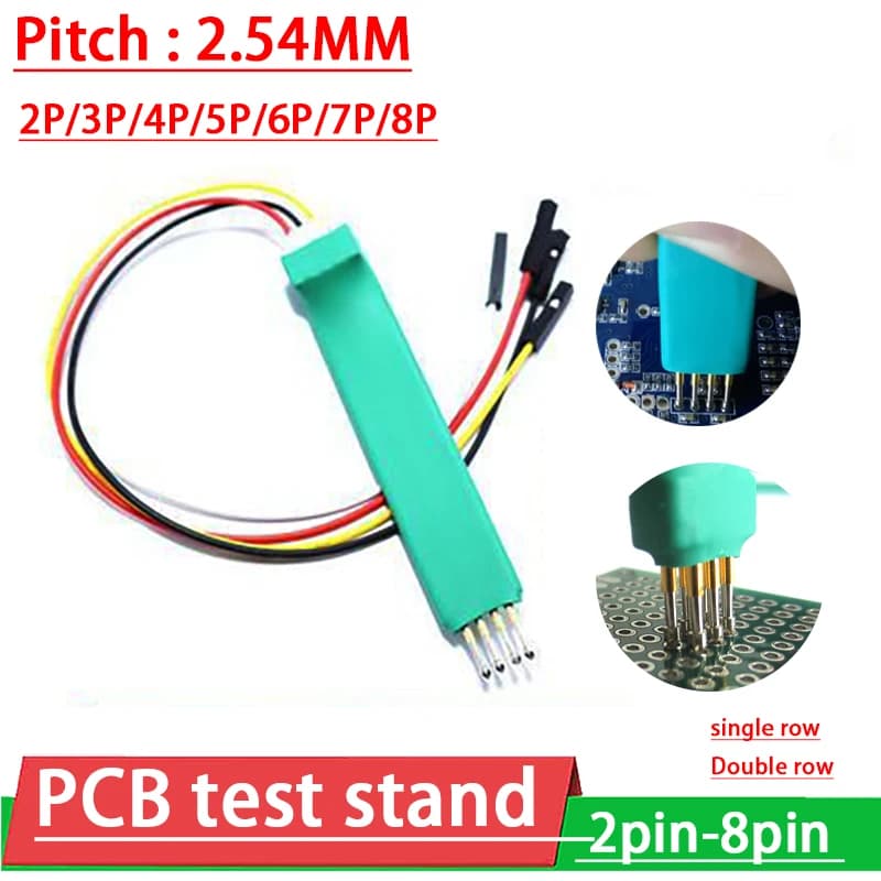 Support de Test PCB à Main de 2.54mm, Programmation, Débogage, Téléchargement, Pince de Gravure, Broche de Fixation STC ARM JTAG, Outil Sonde 2P 3P 4P 5P 6P 7P 8P