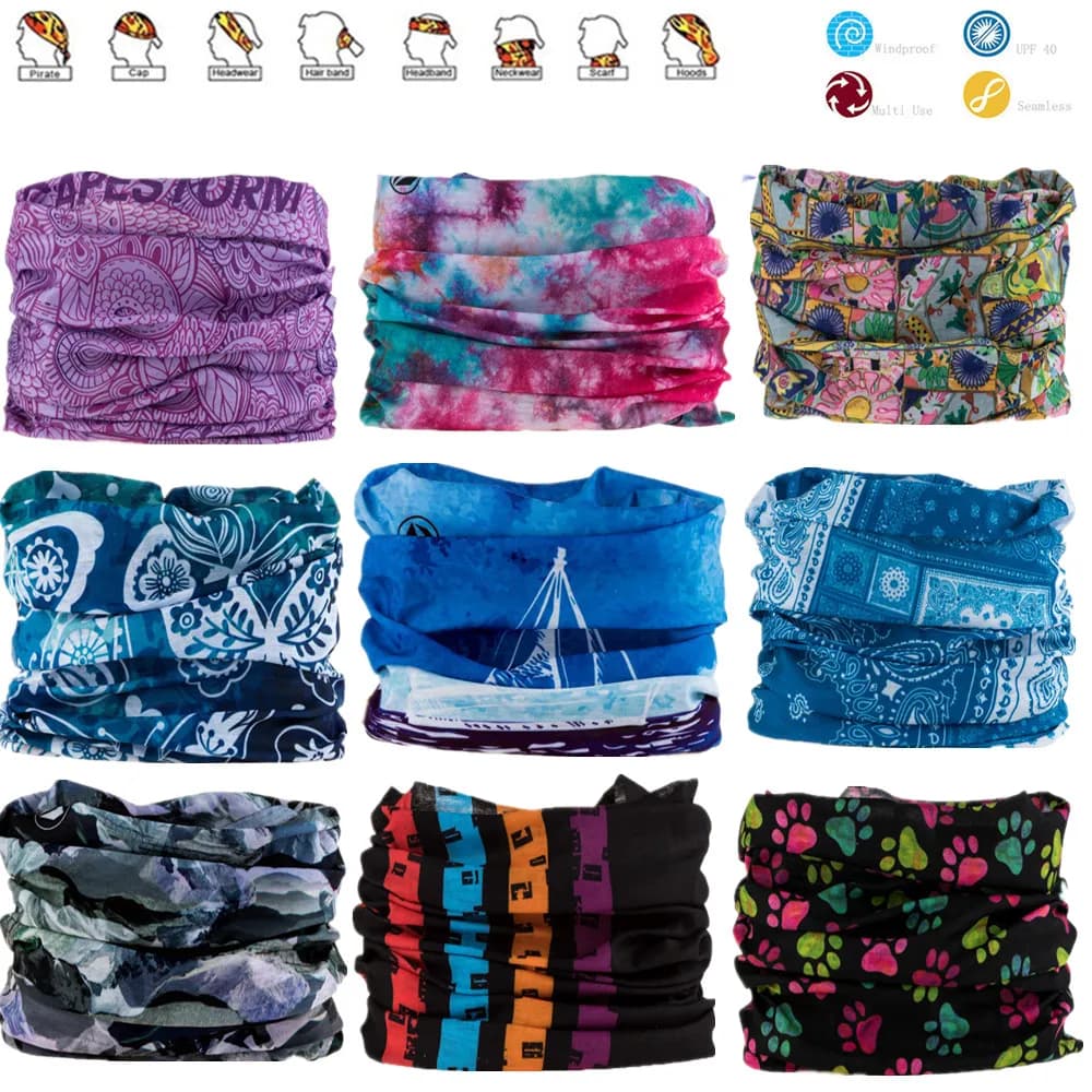 1401-1450 écharpe magique Sports de plein air vélo bandeau vélo cyclisme Bandana cou Tube plus chaud Bandanas Scraf hommes randonnée bandeau