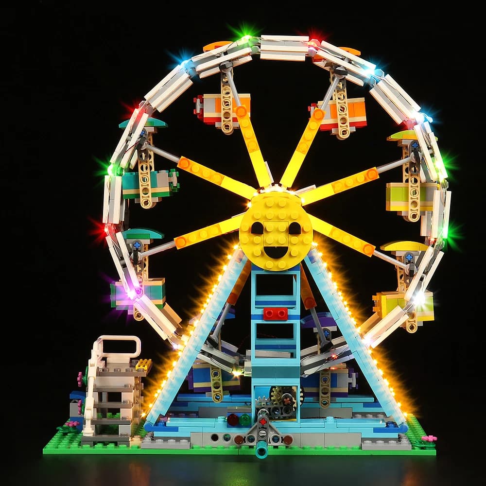 Vonado – Kit d'éclairage LED pour parc d'attraction 31119 grande roue, non inclus dans le bloc de construction