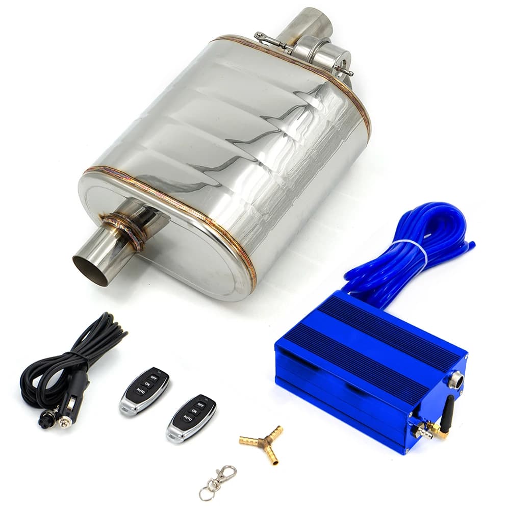 Silencieux d'échappement électrique en acier inoxydable, 51 63 76 MM, avec Valve à vide, découpe, ensemble de télécommande