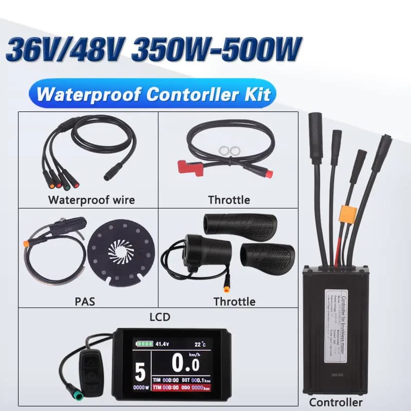 Kit de connecteur étanche pour vélo électrique, contrôleur, frein d'accélérateur, LCD8H, PAS, 500W, 22A