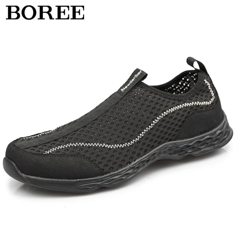 BOREE – mocassins à enfiler en maille pour hommes, chaussures décontractées, légères, à séchage rapide, de plage, d'extérieur, respirantes, grande taille 50, été