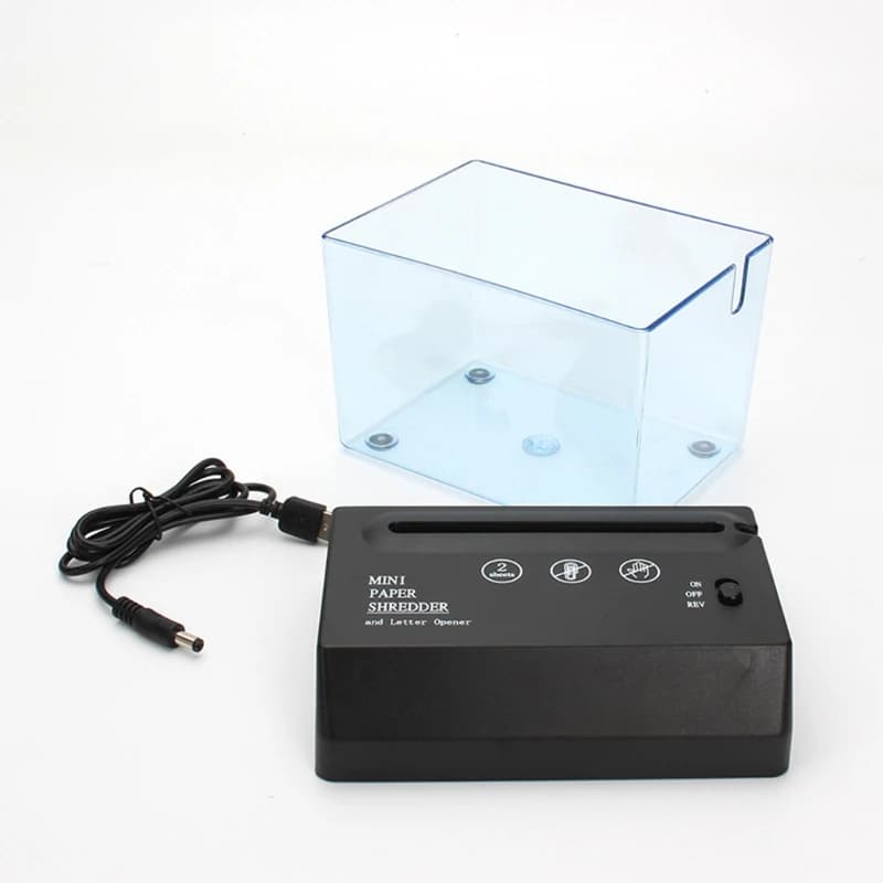 Mini broyeur de papier Portable électrique USB à piles, broyeur de Documents, outil de coupe de papier pour le bureau à domicile