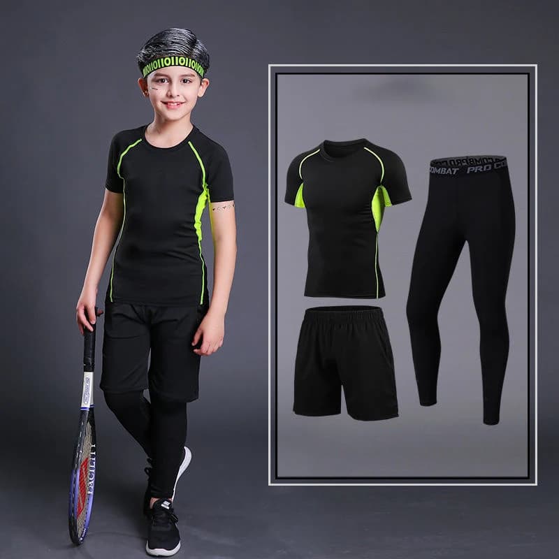 Ensemble t-shirt et pantalon MMA pour enfants, Rashguard pour garçon, combinaison de sport pour enfants, vêtements de fitness, collants de compression, short Muay Thai