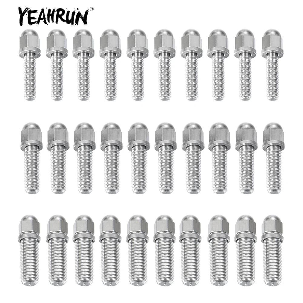 YEAHRUN 10 pièces vis hexagonales à tête sphérique en métal M2/M2.5/M3 pour voiture sur chenilles RC camion pièces de mise à niveau accessoires