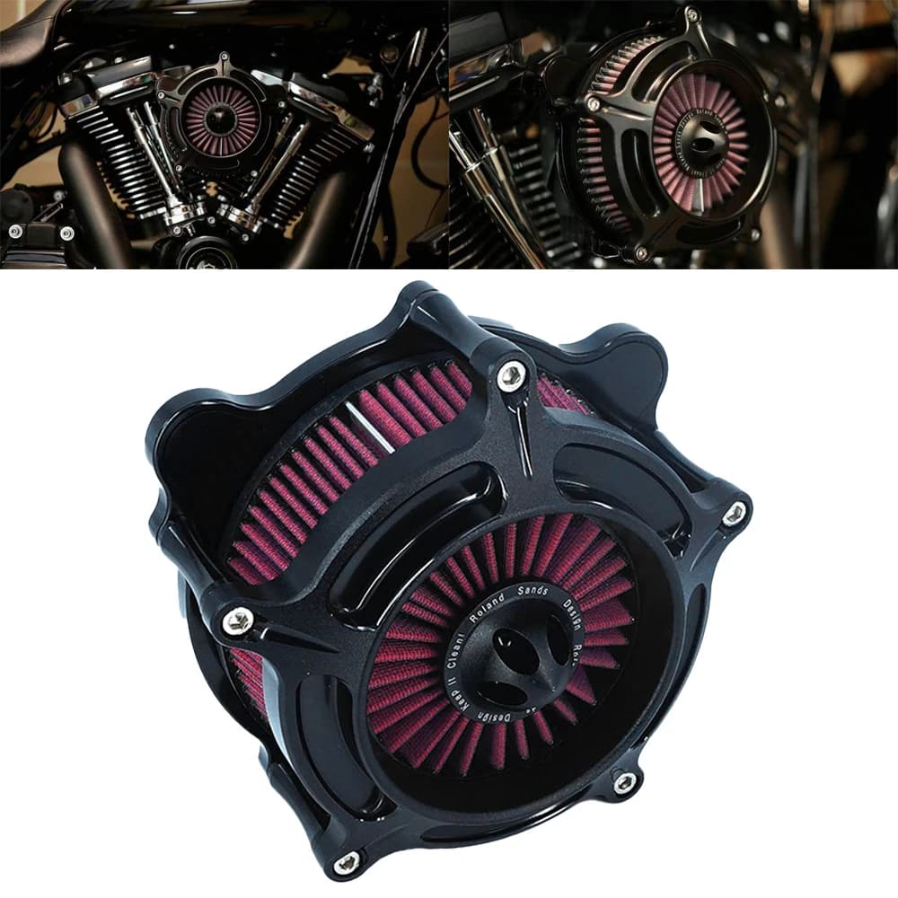 Filtre à air de turbine RSD, filtre d'admission noir 256, adapté pour Harley Sportster XL 883, ocia V-newest, Softail, Fat Boy, Touring Ultra, FLHR, FLHX
