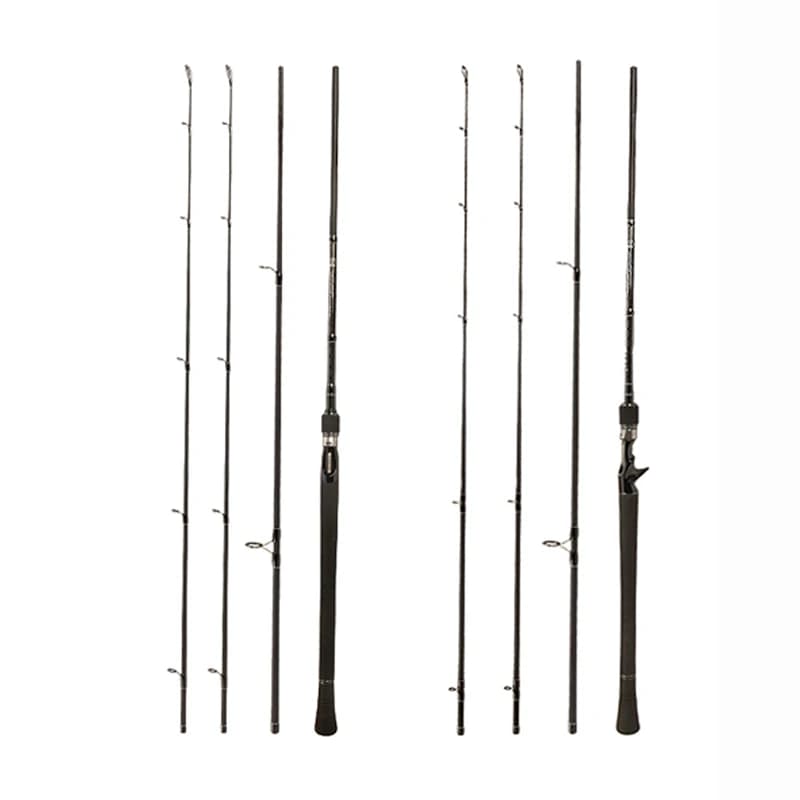Canne à pêche Spinning longue en carbone moulé 2 embouts H + MH puissance 2/3 Sections canne à pêche Baitcasting 2.1m, 2.4m, 2.7m, 3.0M