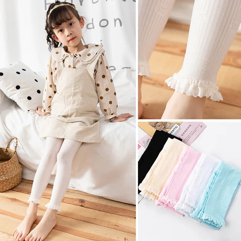 Enfants évider broderie belle papillon bas été mince filles mignon Leggings dentelle Base moustique Kawaii collants