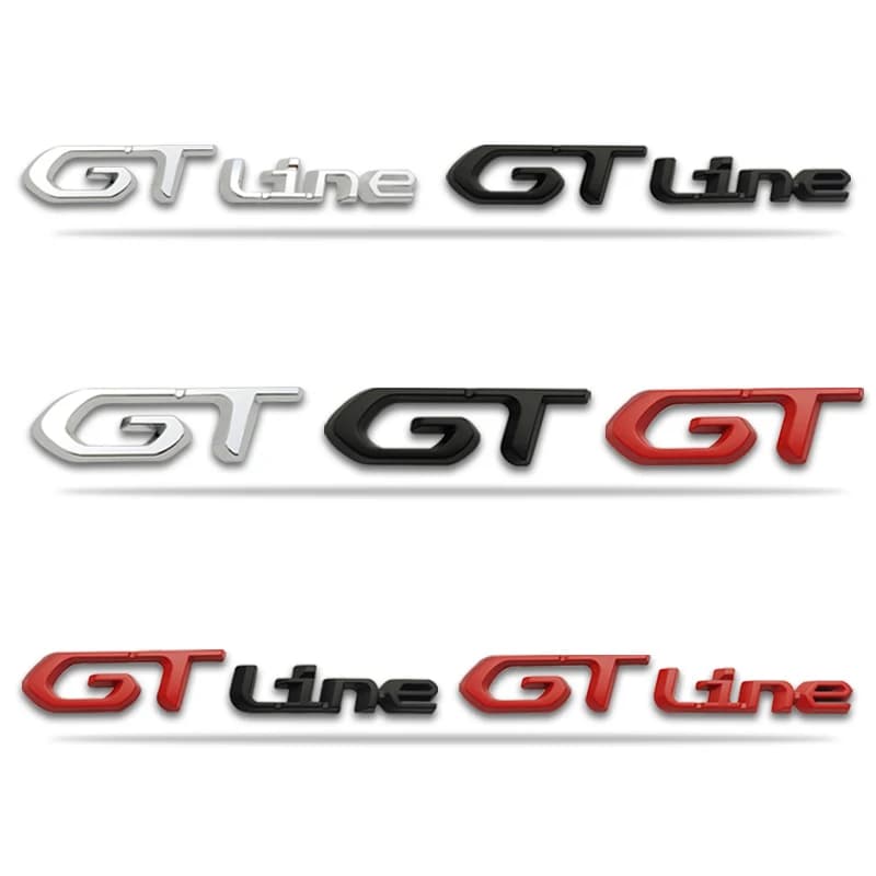 Autocollant de voiture 3D avec Logo GT, Badge emblème en métal, pour ligne GT 208 2008 E208 308 306 106 206 205 307 3008 207 508 5008