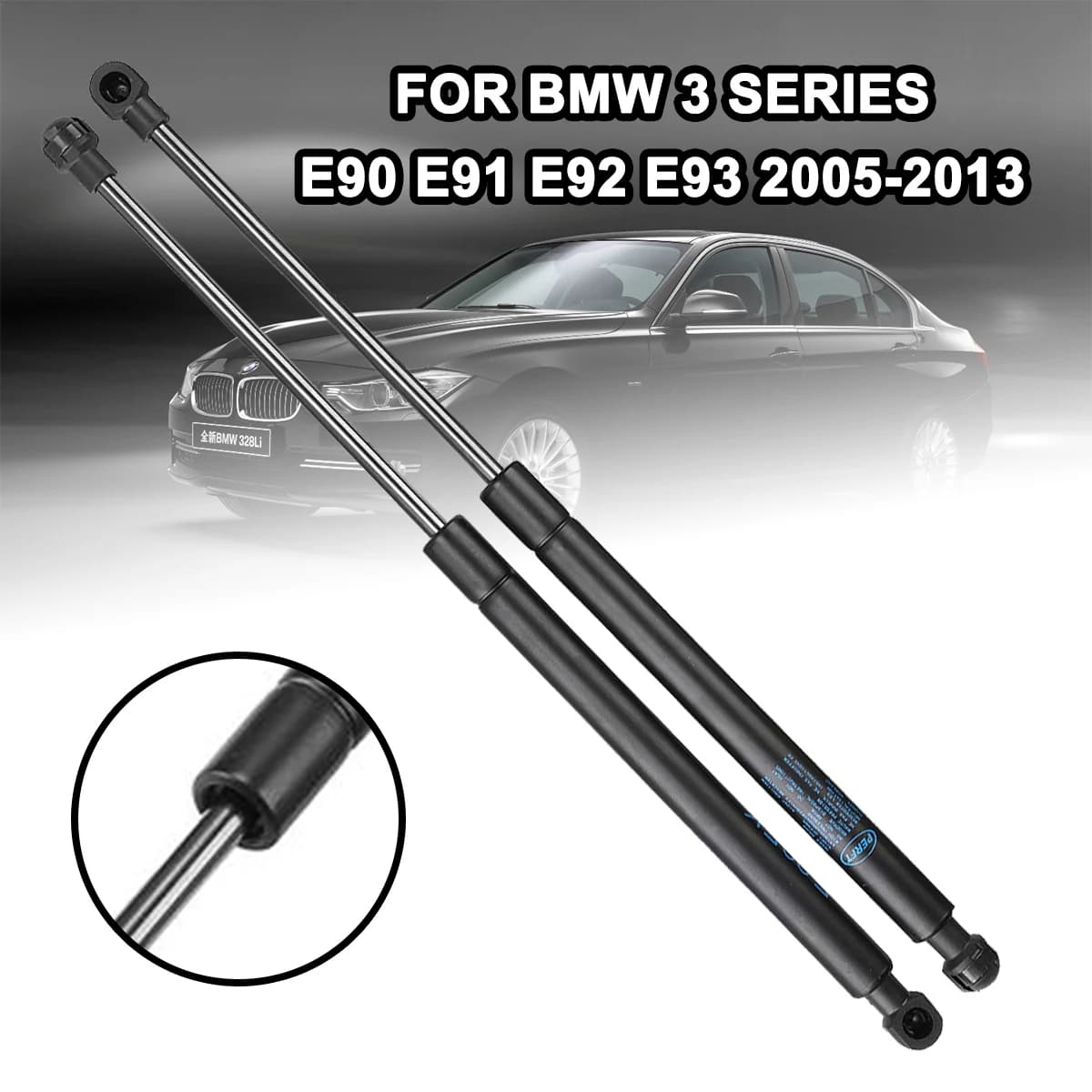Tige de Support de barre de entretoises de voiture, 2 pièces, capot avant de voiture, choc à gaz de levage pour BMW série 3 E90 E91 E92 E93 2005 – 2013