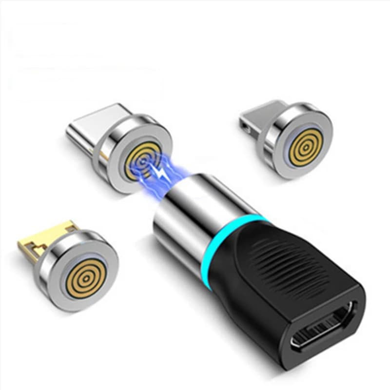 Adaptateur magnétique Micro à Type C, convertisseur Micro à Lightning, DataOTG, pour iPhone, Samsung, Xiaomi