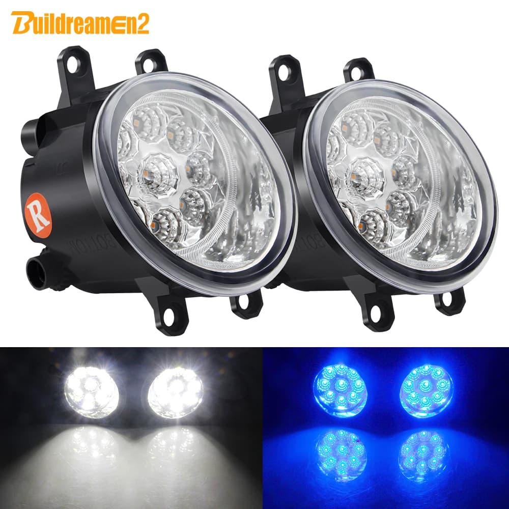 Assemblage de phares antibrouillard LED pour voiture, feu diurne DRL, Toyota CorTrustPrius, Camry, Sicannelle Estima, Avalon Keepoma, Tundra, 12V, 2 pièces
