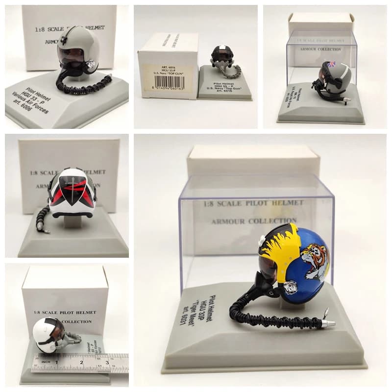 Casque de pilote CDC Armor échelle 1:8 HGU 26P/55P/33P/MK 10/Gueneau 316/APH 6B, modèles moulés sous pression, jouets de Collection, boîte cadeau, montre à porter