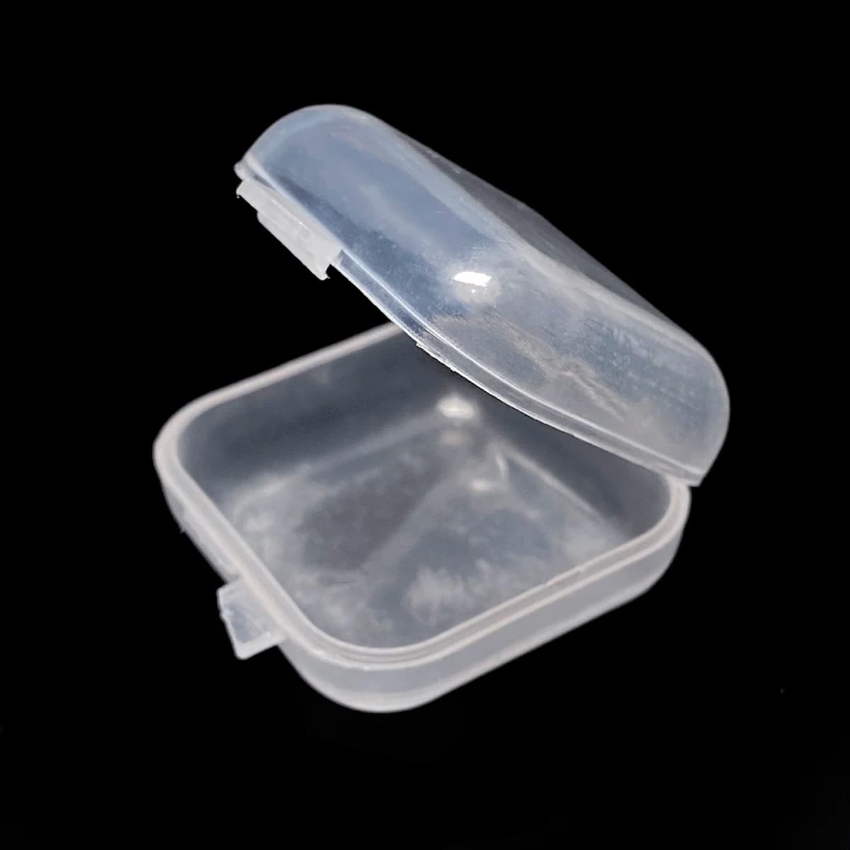 Boîte de rangement carrée en plastique 5 tailles 1/2/3/5 pièces, conteneur de bijoux, boîte carrée transparente, conteneur pour bijoux perles boucles d'oreilles