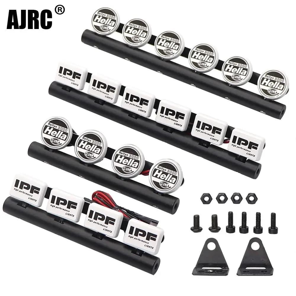 Bande lumineuse LED télécommandée pour voiture, Trx4, Trx6, Axial Scx10, Ii 90046, D90, Rgt, Rc4wd, D110, Camion à chenilles, Carrosserie, Lumière de toit