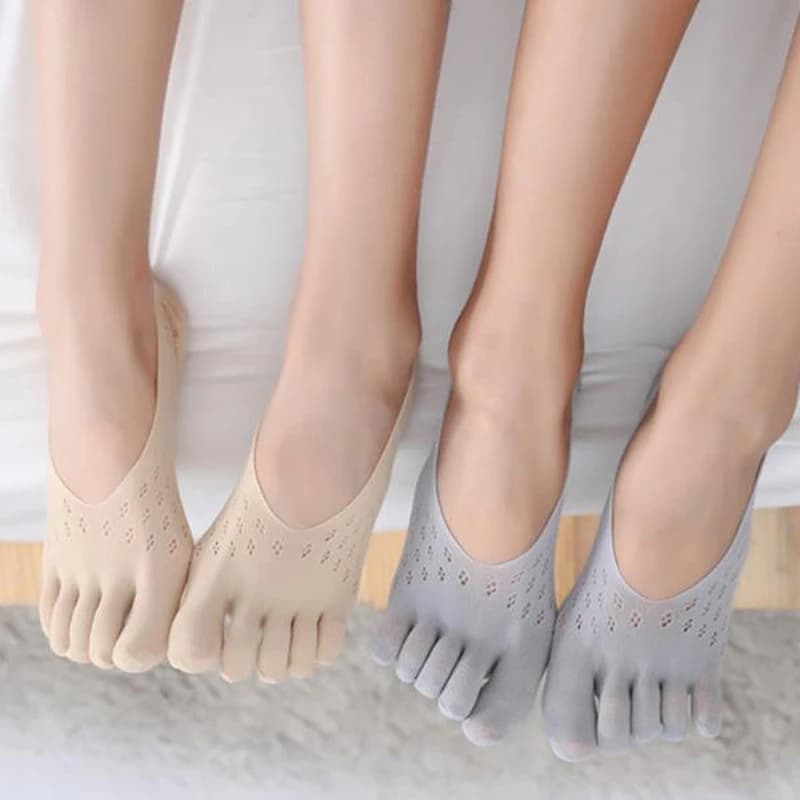 Chaussettes de Compression Orth4WD pour Femme, Doublure Ultra Basse avec Onglet en Gel, Respirantes, Absorbantes, Dépistolet antes, Invisibles
