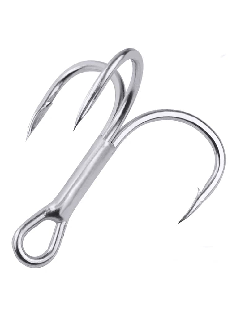 PROBEROS 20 pièces/lot hameçons de pêche en eau salée crochets triples 1 # -2 # -4 # -6 # -8 # -10 # -12 # -14 # Hameçons en acier à haute teneur en carbone