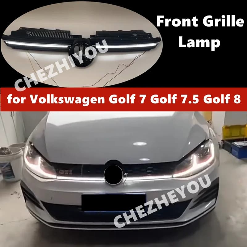 Pour Volkswagen Golf 6 Golf 7 Golf 7.5 Golf 8 GTI Arteon CC : Lampe de calandre avant, phare de pare-chocs avant, modification automobile